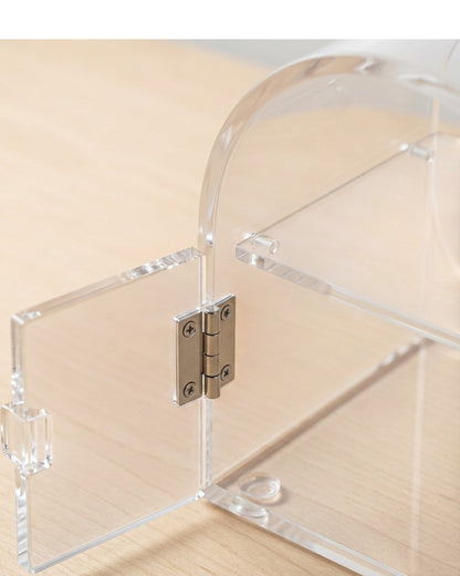 Manod Clear Acrylic Arch Cabinet with 2 Doors and 2 Shelves - Detail view