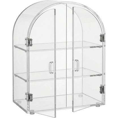 Manod Clear Acrylic Arch Cabinet with 2 Doors and 2 Shelves - Product view