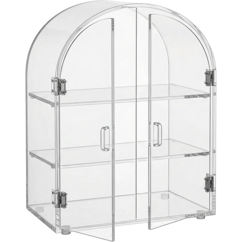 Manod Clear Acrylic Arch Cabinet with 2 Doors and 2 Shelves - Product view