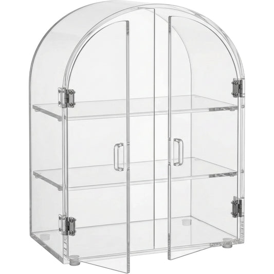 Manod Clear Acrylic Arch Cabinet with 2 Doors and 2 Shelves - Product view