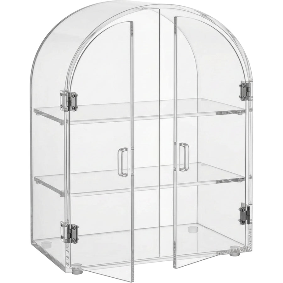 Manod Clear Acrylic Arch Cabinet with 2 Doors and 2 Shelves