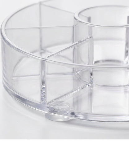 Manod Clear Acrylic Radial Cosmetic Organizer 12 Compartments - Detail view